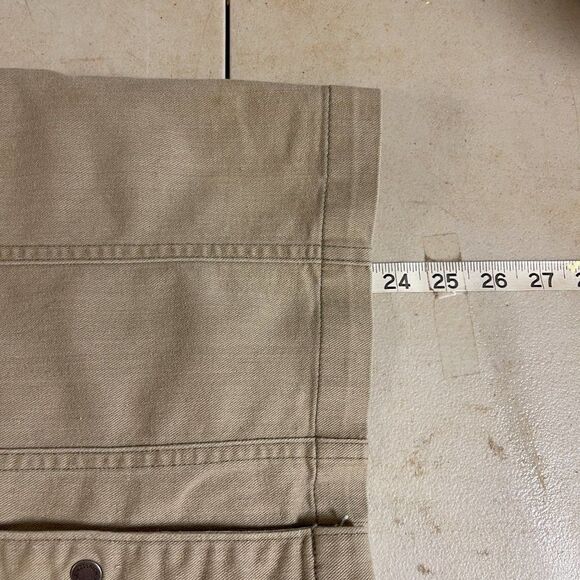 NEW Woolrich Women’s Small Beige Button Denim Trucker Jean Jacket Small - Picture 11 of 11